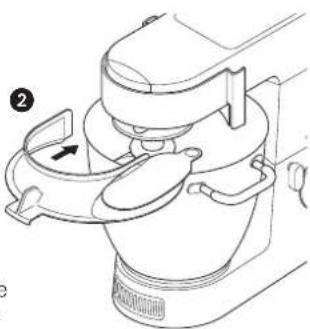 KENWOOD 0WKM080007 - The heat shield must be fitted during cooking operations otherwise the mixer will not operate and error code E:03 will be displayed. The heat shield is to protect the mixer head from steam produced during the cooking process. - 2