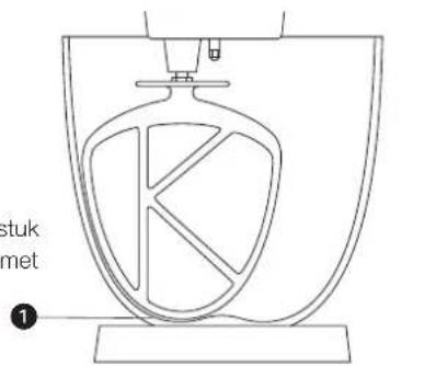 KENWOOD 0WKM080007 - garde, roestvrij stalen K-klopper, roerhulpstuk - 1