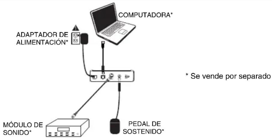 M-AUDIO Keystation 61 MK2 - Diagrama de conexión - 1