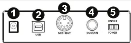 M-AUDIO Keystation 61 MK2 - Rear Panel - 1