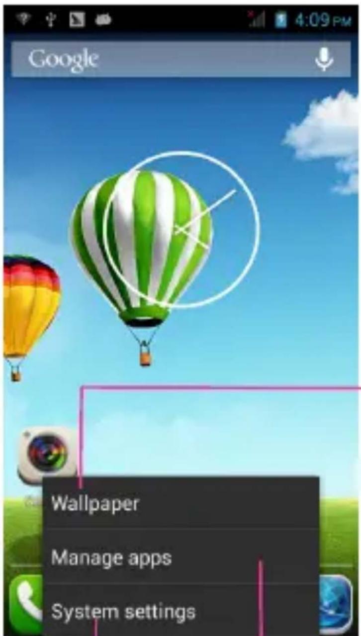 Google Wallpaper Manage apps System settings