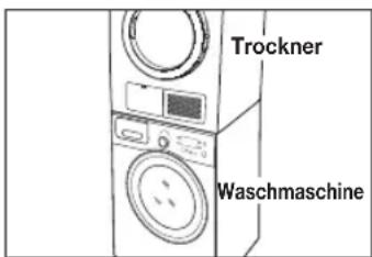 SAMSUNG DV80H8100HW - Stellen Sie den Trockner mit den Klammern auf die Waschmaschine. - 2
