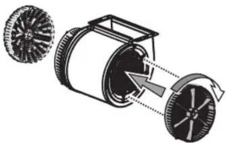 BAUKNECHT DWER 7880 IN - Montaje o sustitución del filtro de carbón - 1