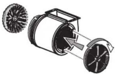 BAUKNECHT DWER 7880 IN - Montaggio o sostituzione del filtro a carbone - 1