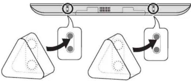ONKYO SBT200 - Utilisation des pieds fournis - 2