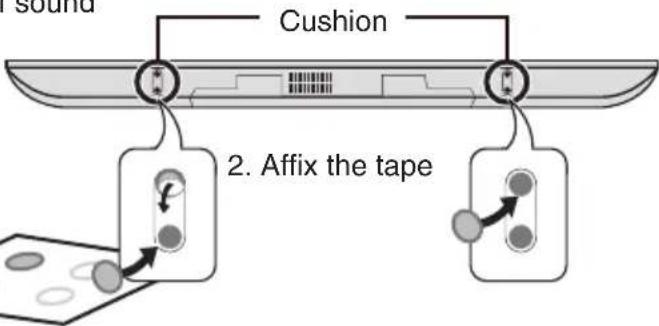 ONKYO SBT200 - Using the supplied stand - 1