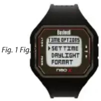 BUSHNELL Neo X - Configuración de la hora mediante GPS - 1