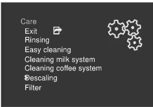 MELITTA Caffeo Varianza CSP - Calling up submenus - 1