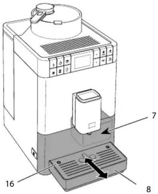 MELITTA Caffeo Varianza CSP - Tømming af drypbakke og kaffegrumsbeholder - 1