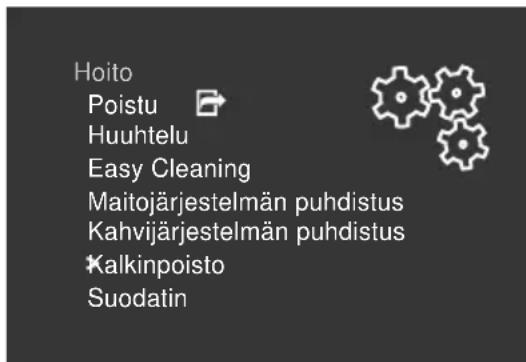 MELITTA Caffeo Varianza CSP - Alavalikoiden kutsuminen esiin - 1