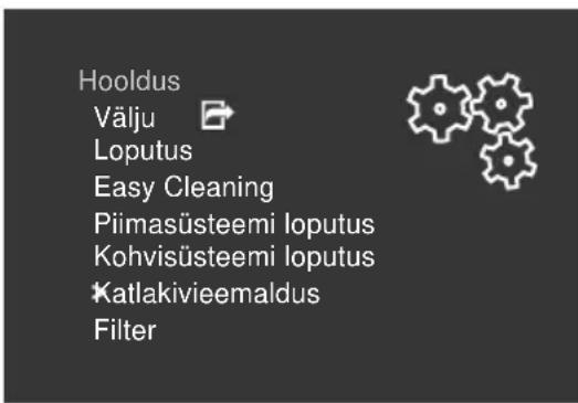 MELITTA Caffeo Varianza CSP - Menüüst väljumine - 2