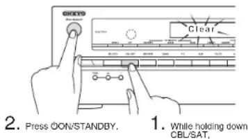 ONKYO HTRC630 - - How to reset: - 1
