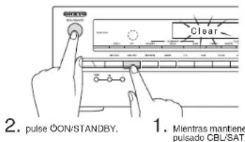 ONKYO HTRC630 - - Cómo restablecer: - 1