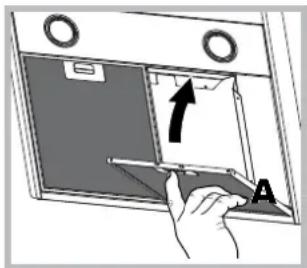 HOTPOINT HNB 9.5S CB X HA - Mantenimiento de los fi Itros de grasas (A) - 1