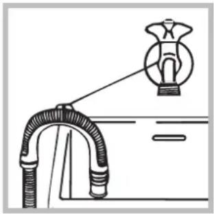 INDESIT XWA 71483X W EU - Aansluiting van de afvoerbuis - 2
