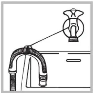 INDESIT XWA 71483X W EU - Ligação do tubo de descarga - 2