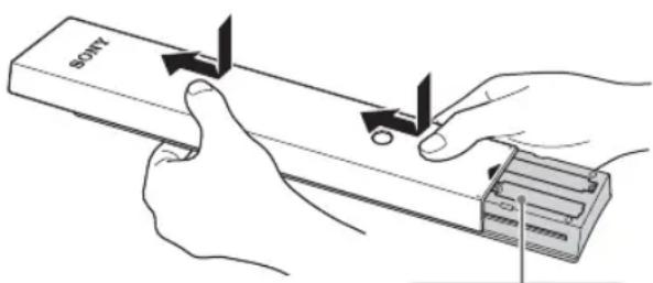 SONY Bravia KDL40EX719 - Paristojen asentaminen kaukosäätimeen - 1