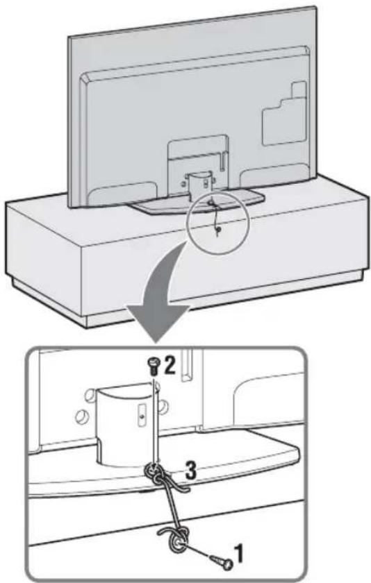 SONY Bravia KDL40EX719 - Anbringen einer Kippsicherung für das Fernsehgerät - 1