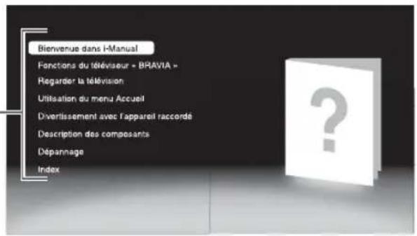 SONY Bravia KDL40EX717 - Pour utiliser l'i-Manual - 4