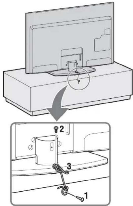 SONY Bravia KDL40EX716 - Anbringen einer Kippsicherung für das Fernsehgerät - 1