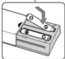 SONY Bravia KDL40EX716 - Sådan sættes batterier i fjernbetjeningen - 2