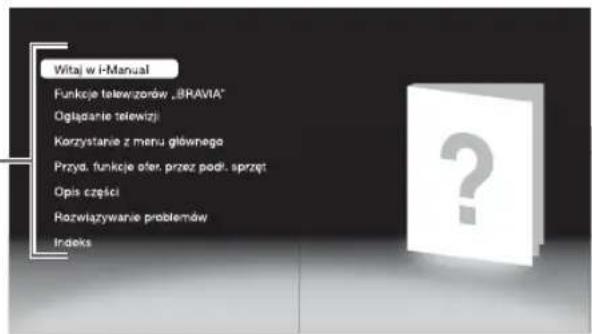 SONY Bravia KDL40EX716 - Do wyboru elementów służą przyciski ⇌/↔/↔/↔/⊕. - 2