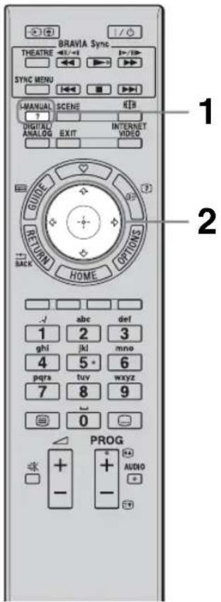 SONY Bravia KDL40EX716 - Pour utiliser l'i-Manual - 1