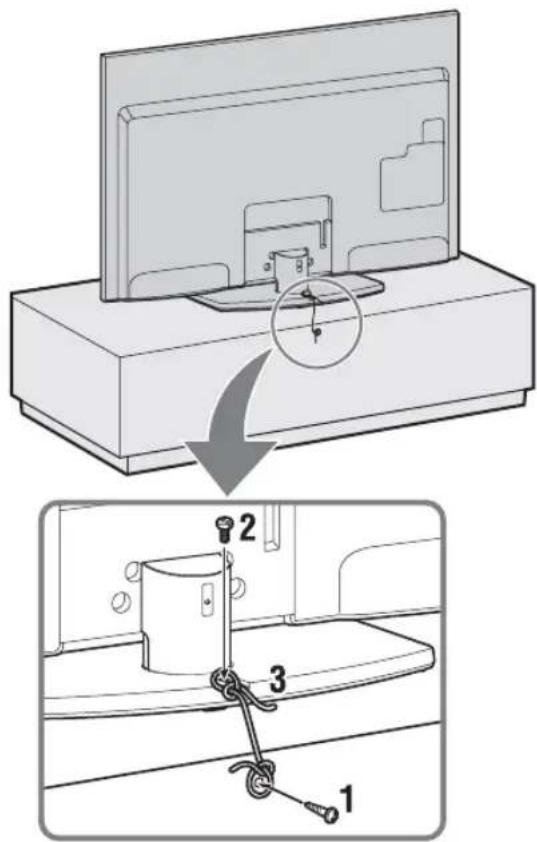 SONY Bravia KDL40EX716 - Zabezpieczenie odbiornika TV przed przewróceniem - 1
