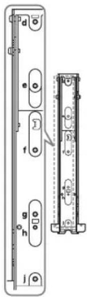 SONY Bravia KDL40EX716 - Rozmieszczenie śrub - 1