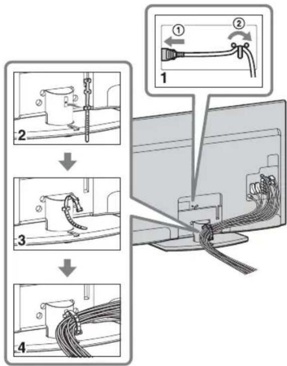 SONY Bravia KDL32EX715 - Zviazanie káblov - 1