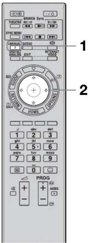 SONY Bravia KDL32EX715 - Použití príručky i-Manual - 1