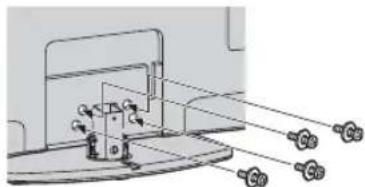 SONY Bravia KDL32EX715 - Montering av bordstativet (forutom KDL-60EX705) - 2