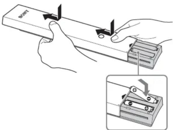 SONY Bravia KDL32EX715 - Inserimento delle batterie nel telecomando - 1