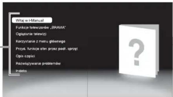 SONY Bravia KDL32EX715 - Korzystanie z trybu i-Manual - 3