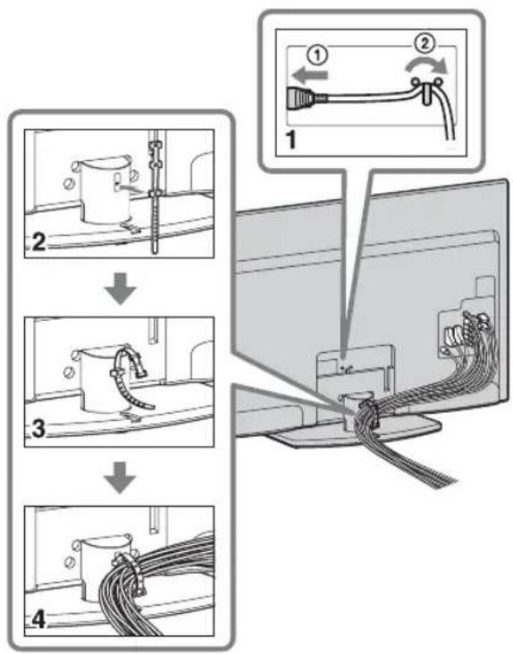 SONY Bravia KDL32EX715 - Bündeln der Kabel - 1