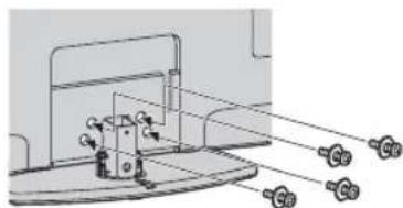SONY Bravia KDL32EX715 - Befestigen des Tischständers (außer beim Modell KDL-60EX705) - 2