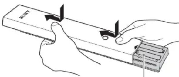 SONY Bravia KDL32EX715 - Paristojen asentaminen kaukosäätimeen - 1