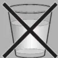 Simple line drawing of a glass with a black X mark indicating prohibition (no text or symbols)