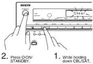 ONKYO HTRC660 - - How to reset: - 1