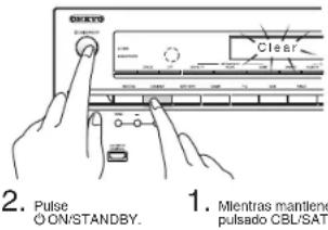 ONKYO HTRC660 - - Cómo restablecer: - 1