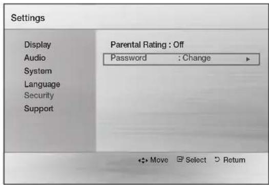 SAMSUNG HTE350 - Change Password - 1