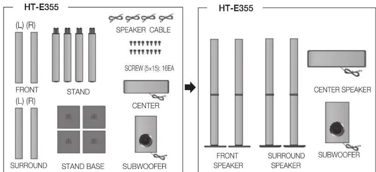 SAMSUNG HTE350 - Assembled Speakers - 1