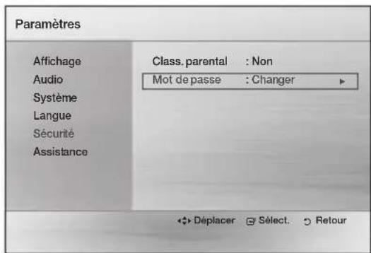 SAMSUNG HTE350 - Modification du mot de passe - 1