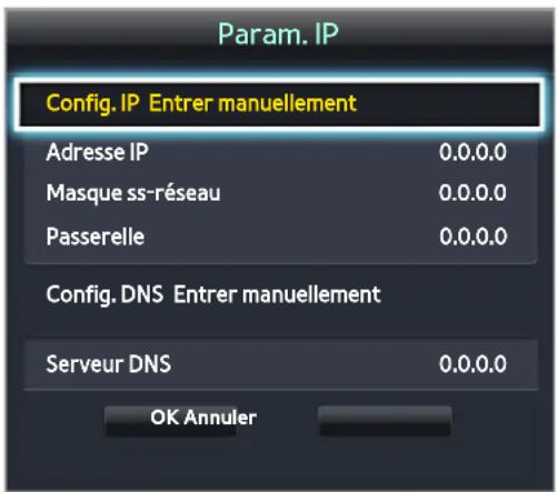 SAMSUNG SEK2500U - Réseau > Paramètres réseau - 3