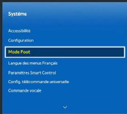 SAMSUNG SEK2500U - Activation du Mode Foot - 1
