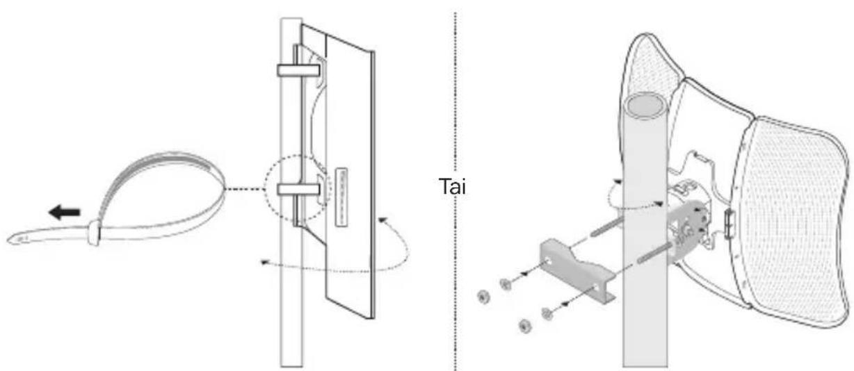 TP-LINK CPE510 - Laitteen asentaminen tolppaan - 1