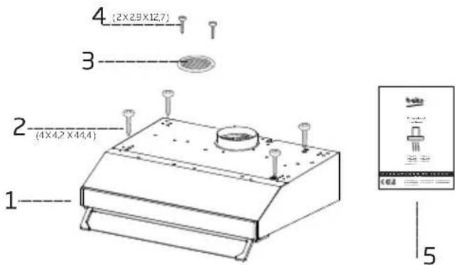 BEKO CFB 5432 W - Kurulum aksesuarlari - 1