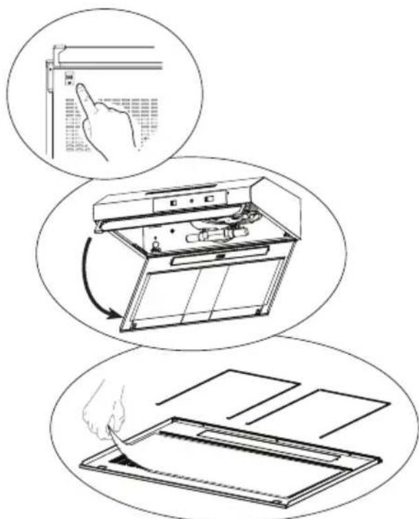 BEKO CFB 5432 W - Kaααρισμός tou φίλτρου λίπους - 1