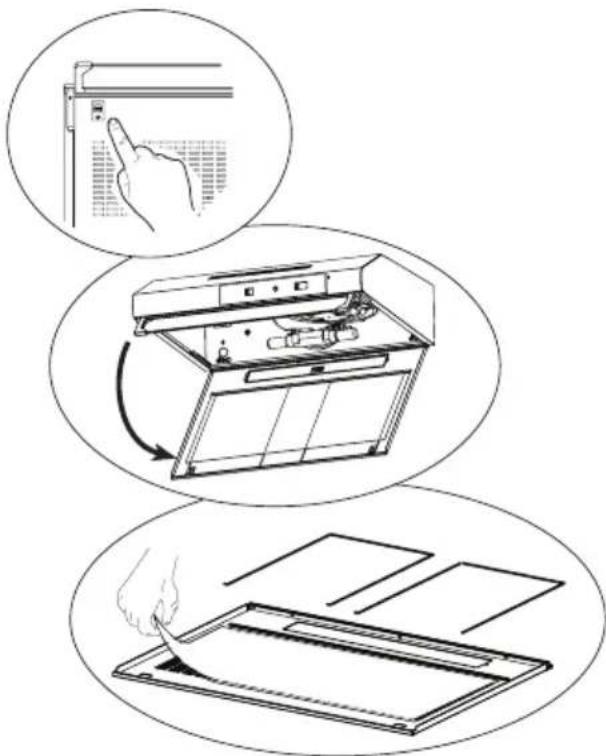 BEKO CFB 5432 W - Limpeza do filtró de gordura em alúnbio - 3