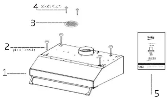 BEKO CFB 5432 W - Uzstadīsanas piederumi - 1